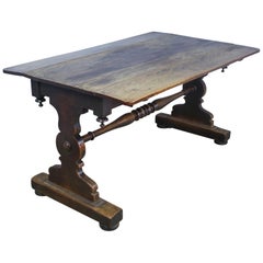 19th Century English Mahogany and Walnut Tavern Table