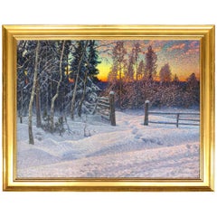 Antique "Winters Glow" by Anselm Schultzberg