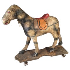 Antique Papier-Mâché Toy Horse, French 19th Century