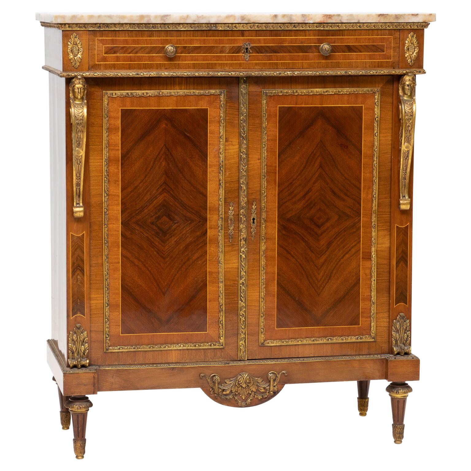 French Marble-Top Cabinet