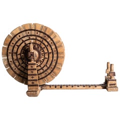 Used Indian Wooden Spinning Wheel