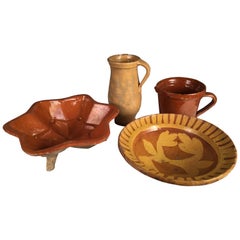 Collection of 4 Pottery Items, French 19th Century