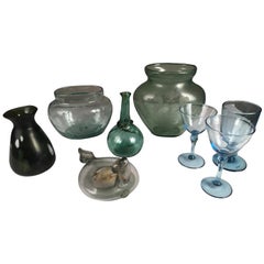 Collection of 8 Antique Glass Items