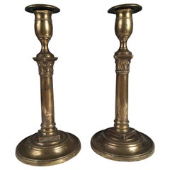 Pair of French Empire Period Candlesticks