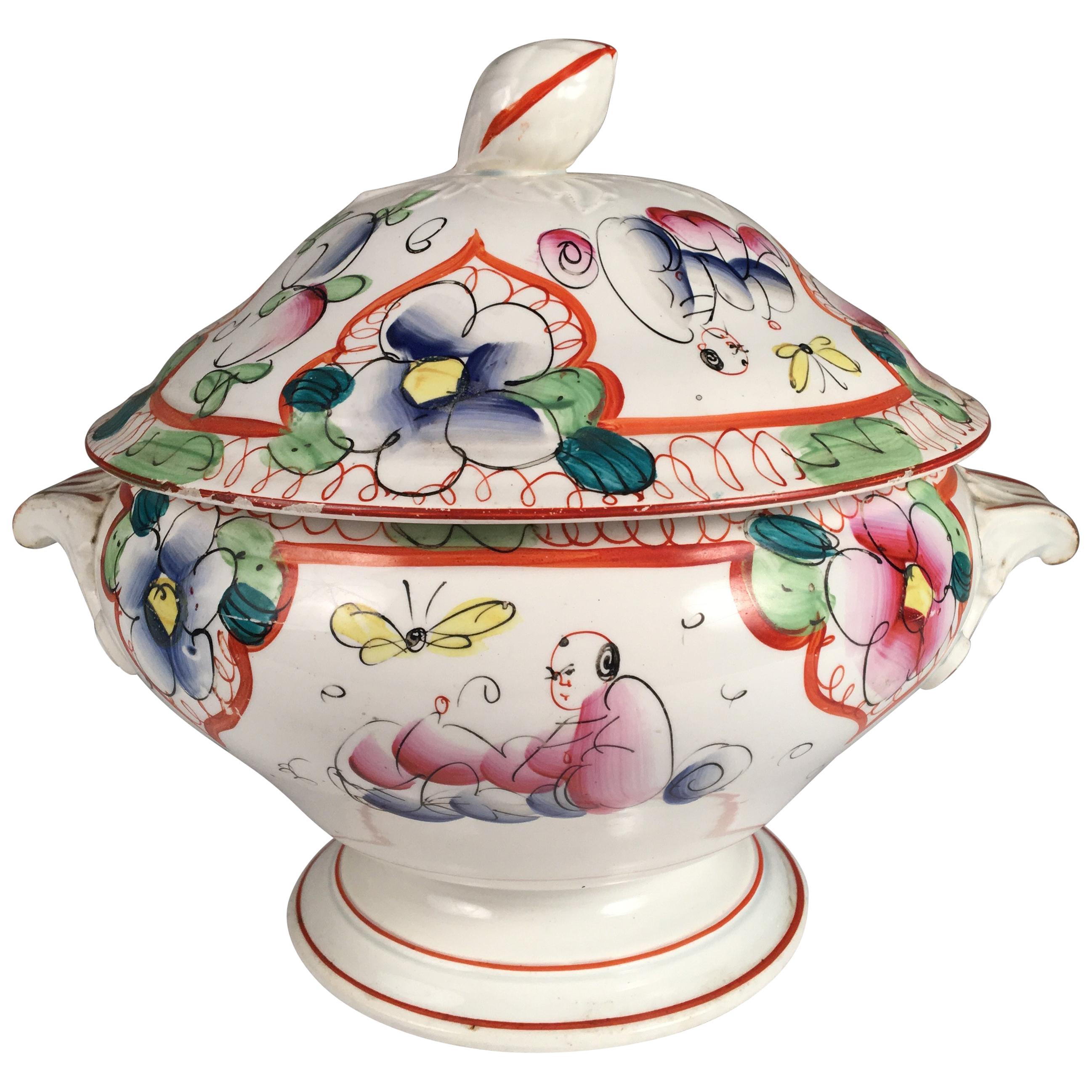 French Faience Soup Tureen, 19th Century
