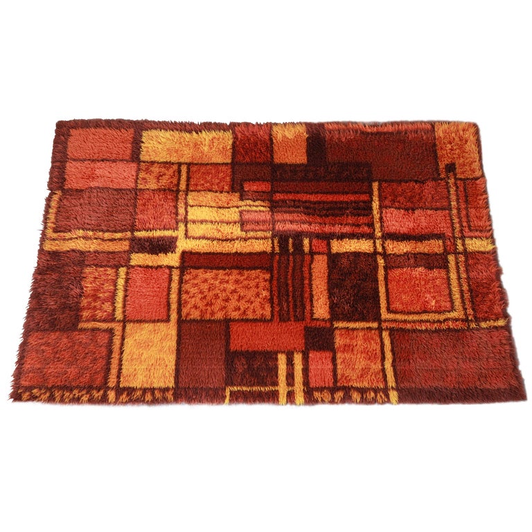 Danischer Moderner Rya Shag Teppich Im Angebot Bei 1stdibs