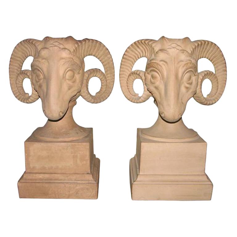 Ram Head Terracotta Lamps For Sale