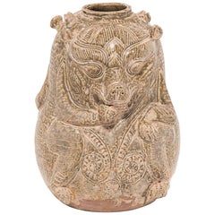 Early 20th Century Chinese Twin Mythical Jar