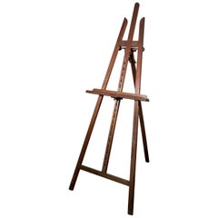 Early 20th Century Adjustable French Oak Painter's Easel