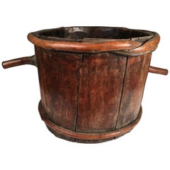 Primitive Wood Water Bucket, French, 18th Century