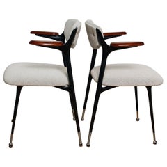 Pair of Fully Restored 1950s Gazelle Armchairs by Shelby Williams