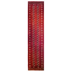 Magnifique tapis Bokhara du milieu du 20e siècle