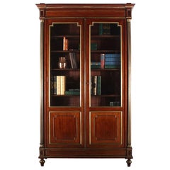 19th Century French Napoleon III Bookcase in Mahogany