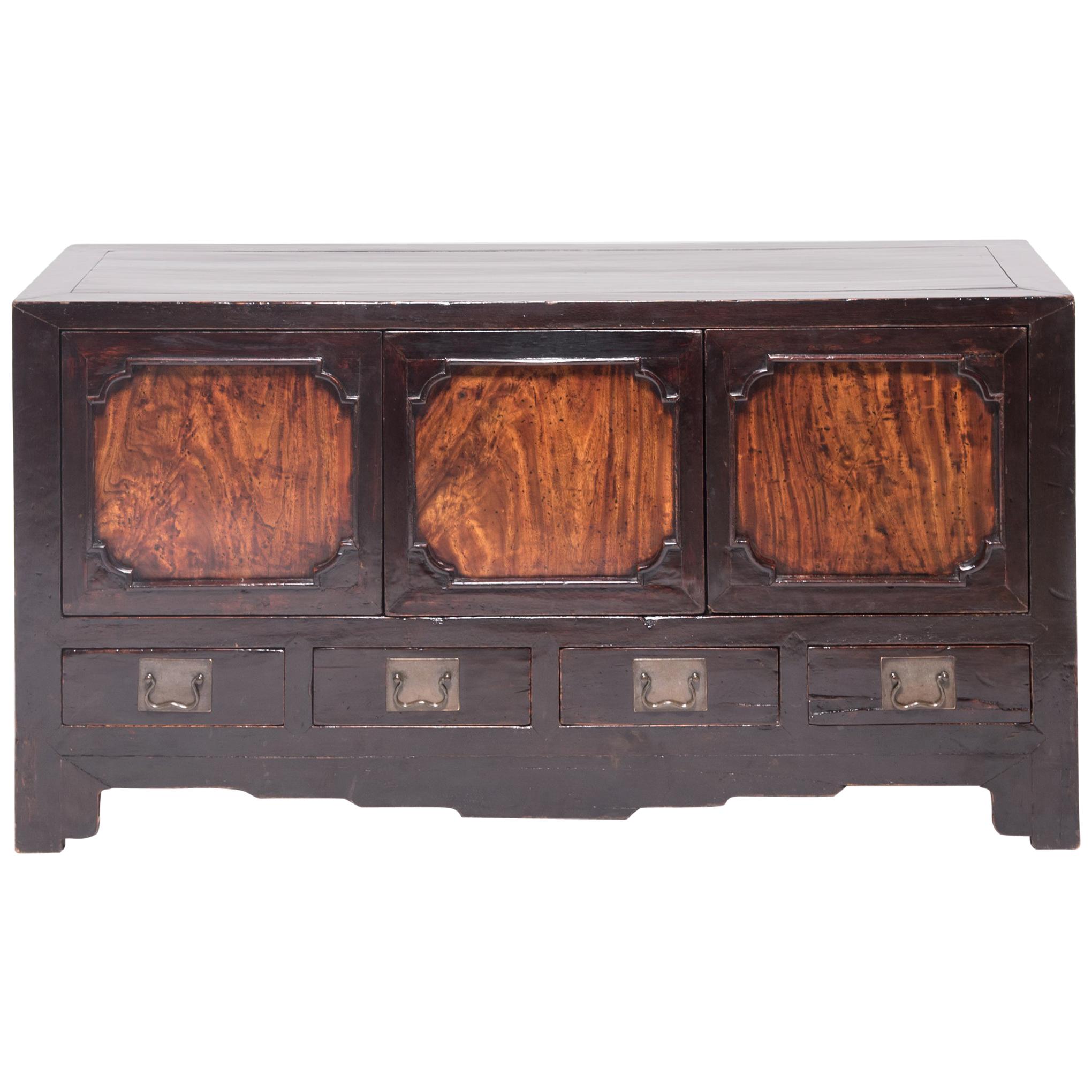 Chinese Cartouche Kang Chest, c. 1850 For Sale