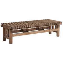 Primitive Slatted Coffee Table, Italy, circa 1890