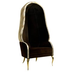 Drapesse Chair  in Velvet and Brass