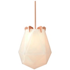 Briolette Small Pendant in White and Copper by Gabriel Scott