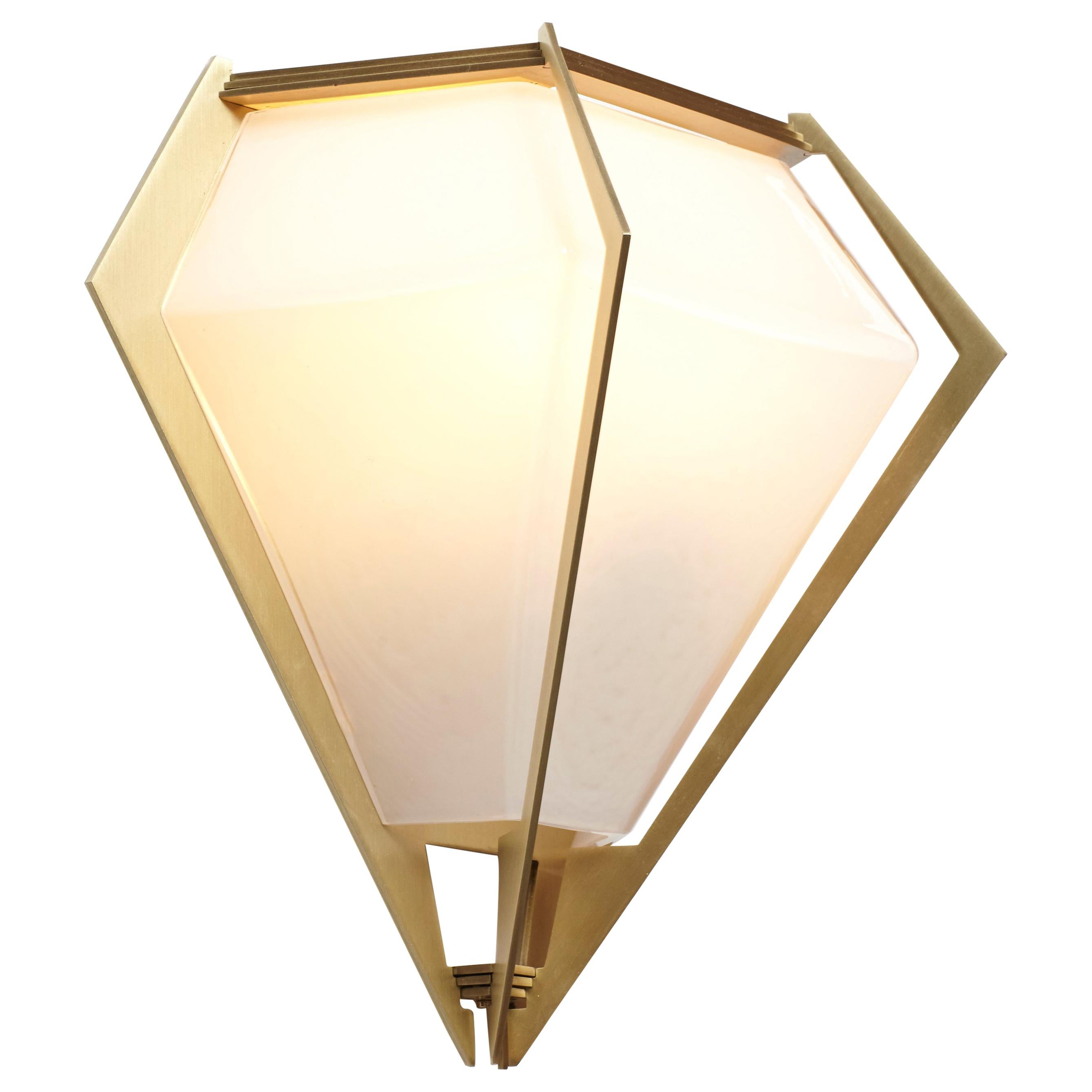 Harlow Wall Sconce in Brass and Alabaster by Gabriel Scott