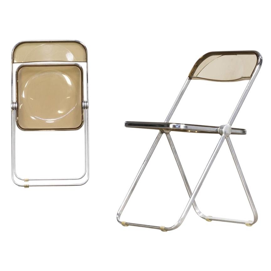 1970s Giancarlo Piretti ‘Plia’ Folding Chair for Castelli Set of 2 For Sale