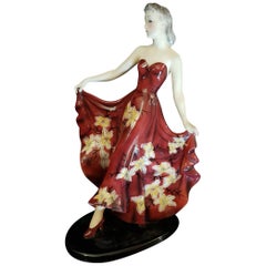 Goldscheider Herczeg Claire Art Deco Germany Dancer Phantasie Ceramic, 1939