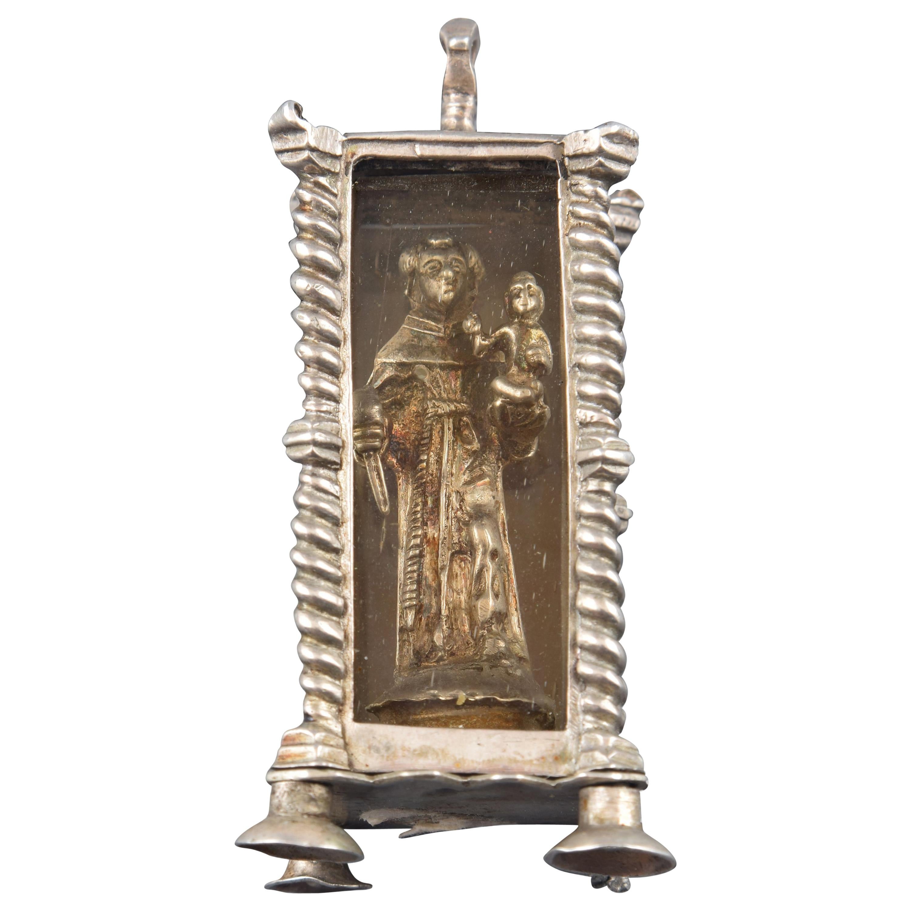 Devotional Pendant, Silver, Glass, 17th Century