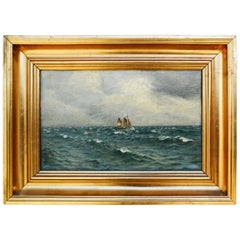 Holger Lübbers, Sailboat on Stormy Seas, Dated 1918