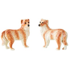 Pair of English Staffordshire Standing Dogs