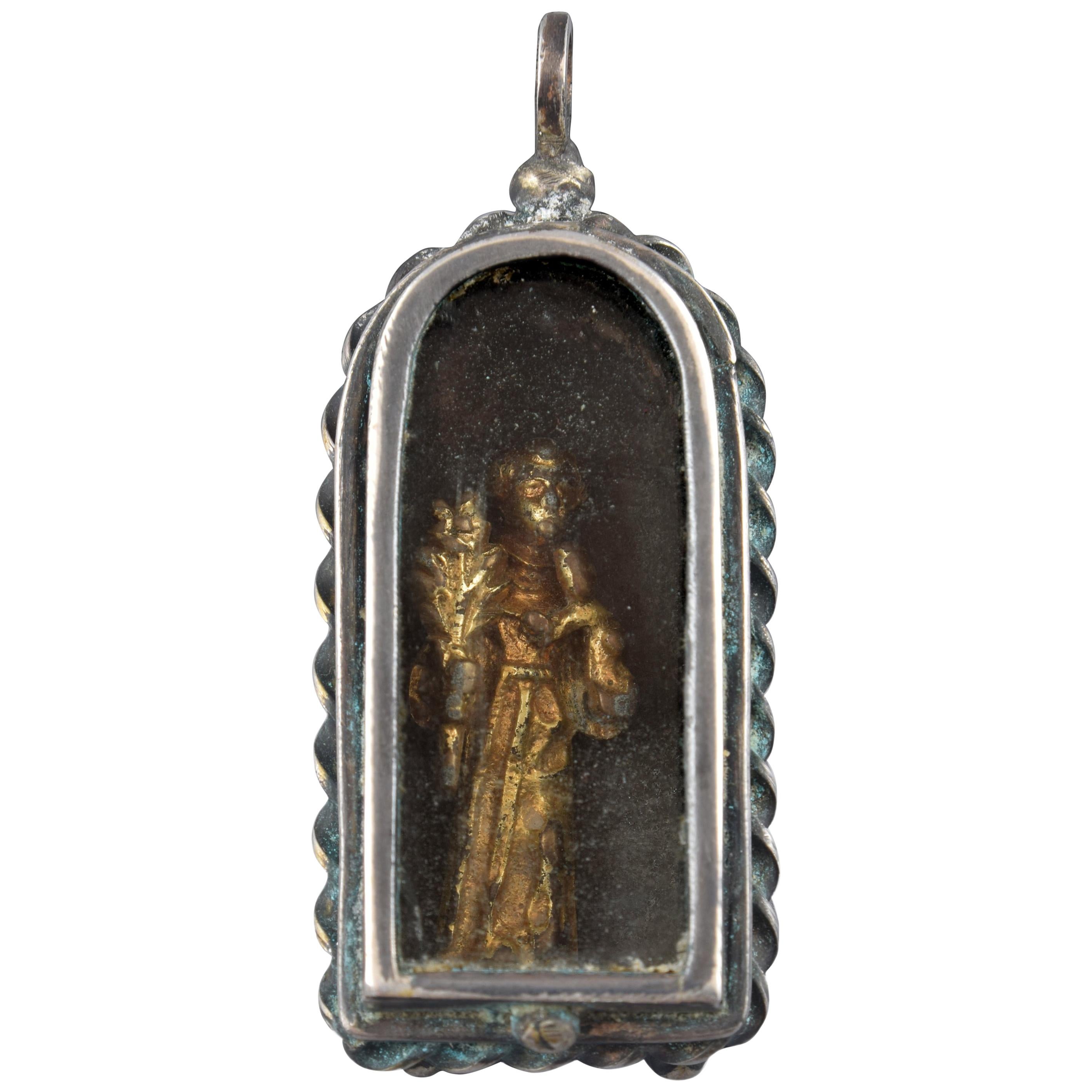 Devotional Pendant, Silver, Glass, 17th Century