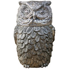 1960s Mauro Manetti Italian Owl Design Ice Bucket