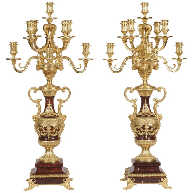 Louis XVI–style candelabra, ca. 1880, offered by Butchoff Antiques