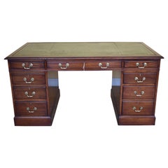 20th Century Edwardian Mahogany Pedestal Desk