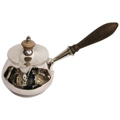 Antique Indian Colonial Silver Lidded Brandy Saucepan, circa 1830