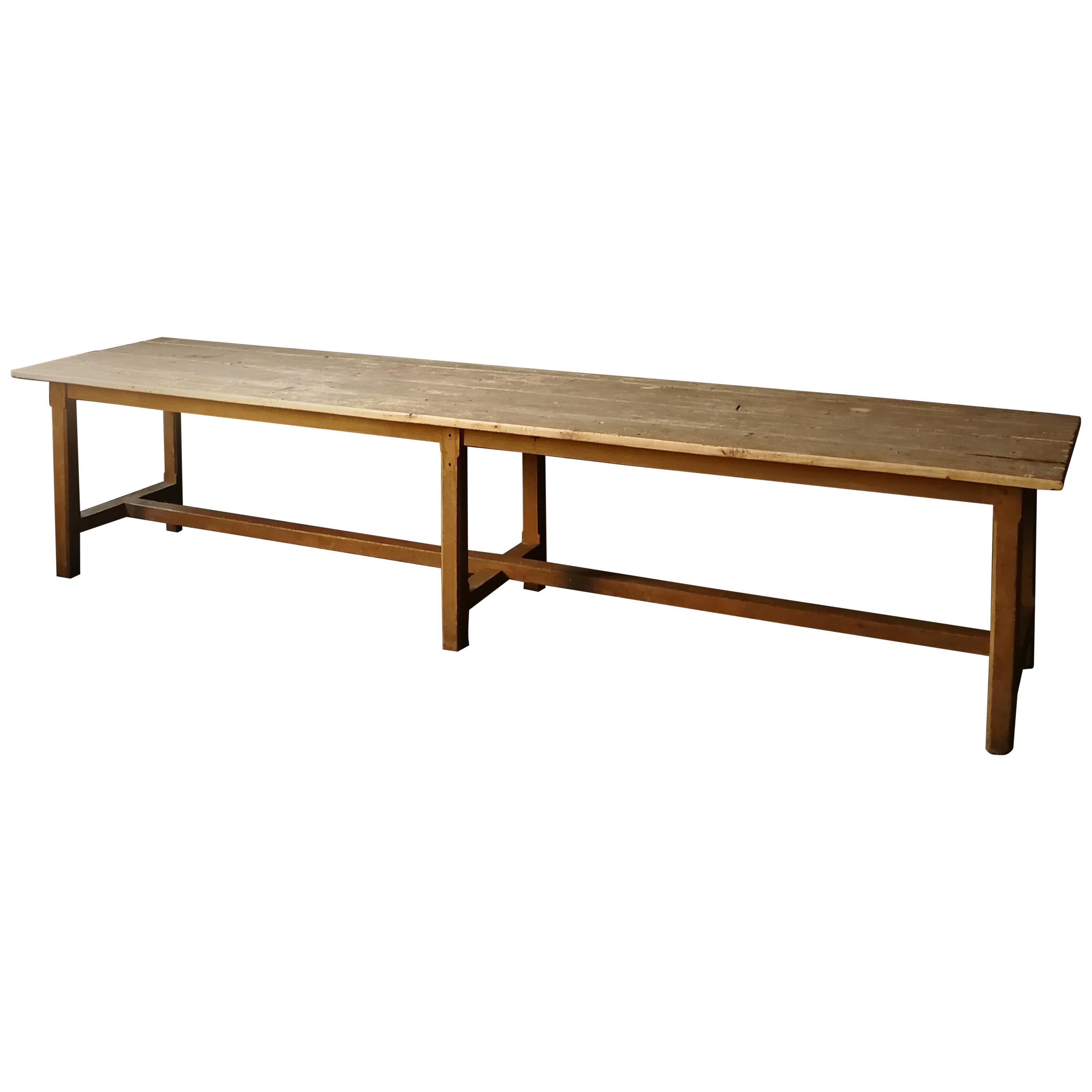 19th Century Pine Refectory Table