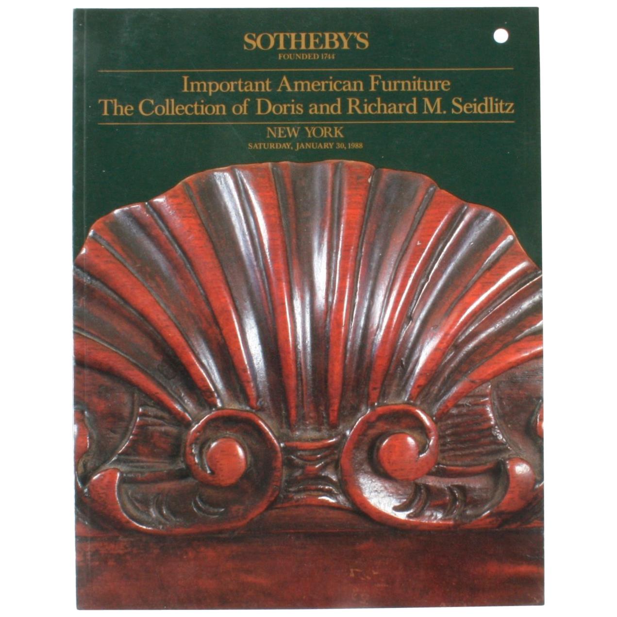 Sotheby's, Important American Furniture von Doris und Richard M. Seidlitz