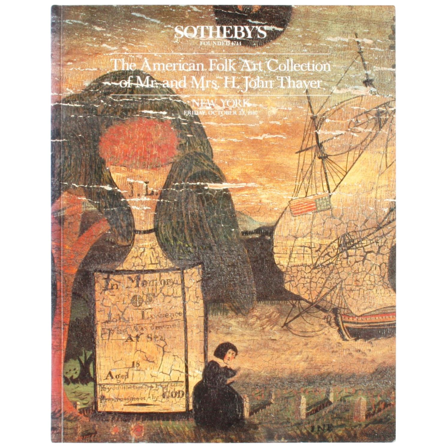 "Sotheby's The American Folk Art Collection of Mr. and Mrs. H. John Thayer" Book