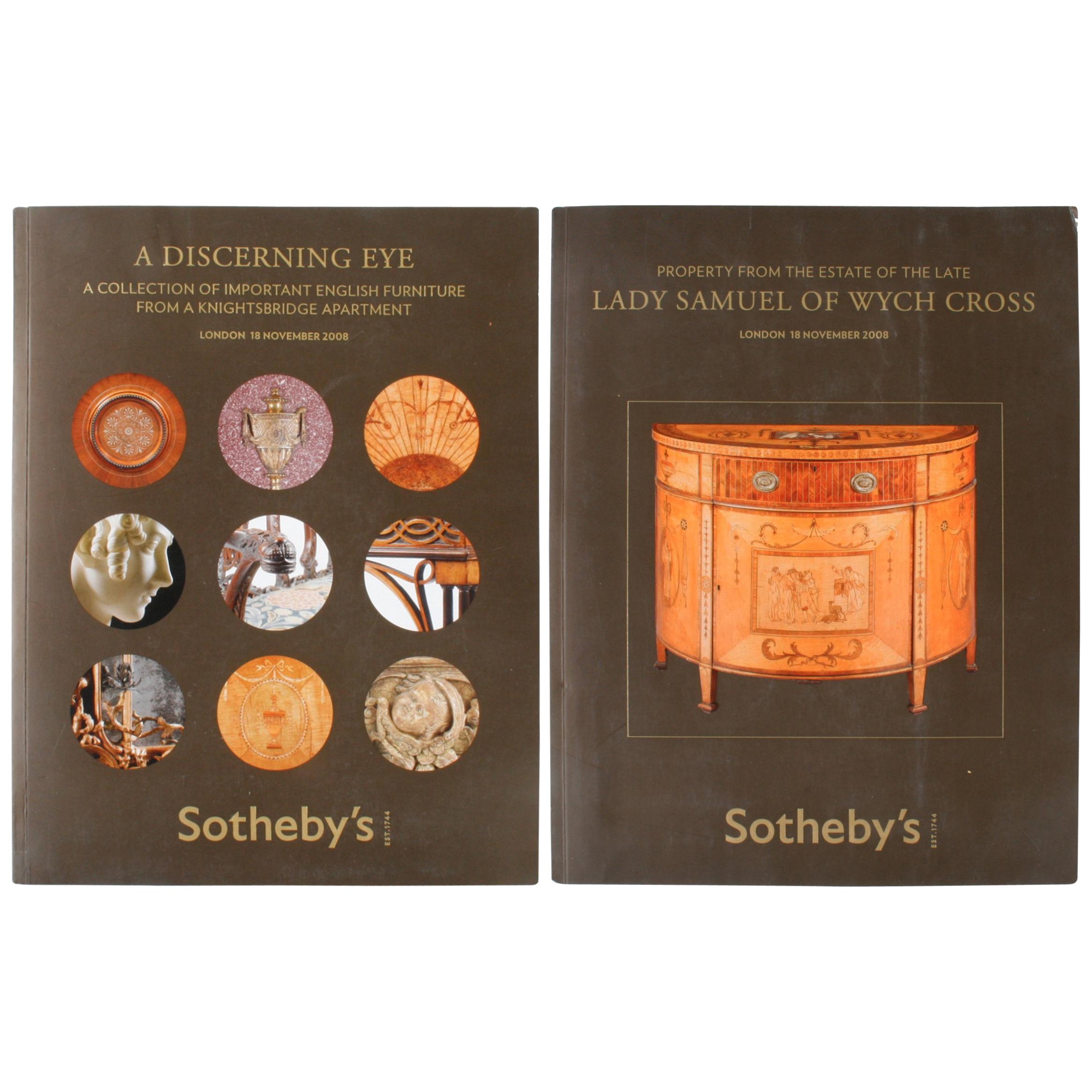 Sotheby's; A Double Catalogue, English Furniture and Lady Samuel of Wych Cross For Sale