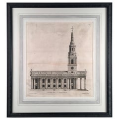 Architectural Engraving, St. Martin's Church, London