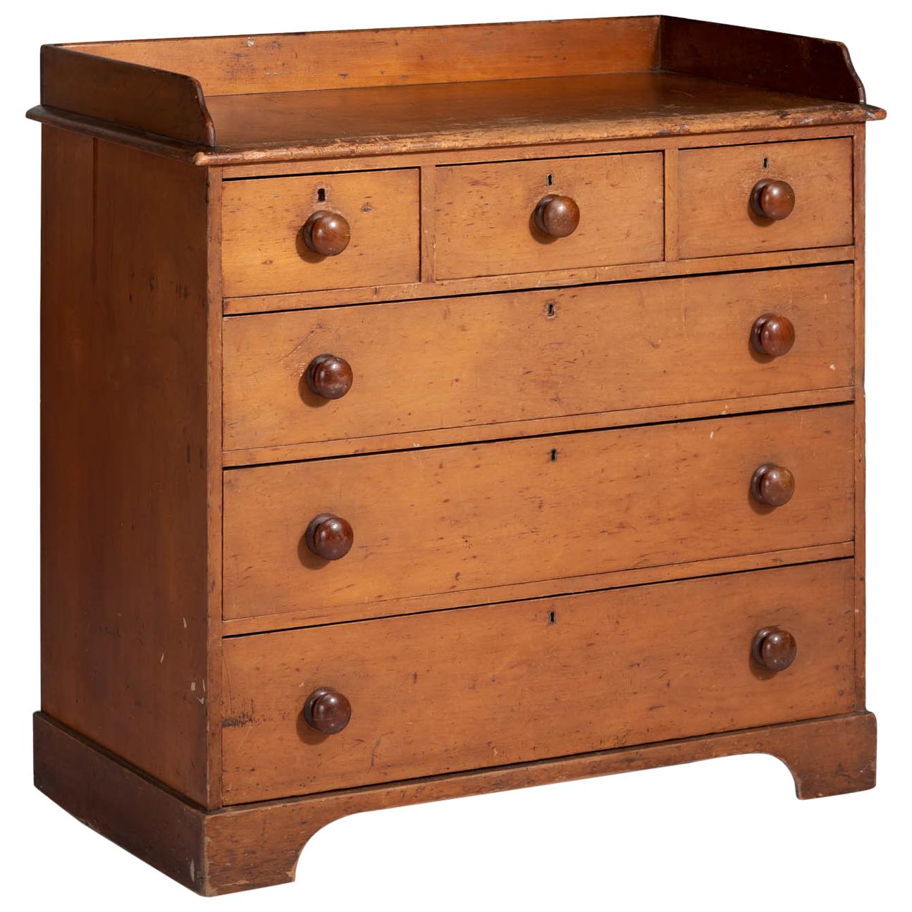 Pine Chest of Drawers, England, circa 1890
