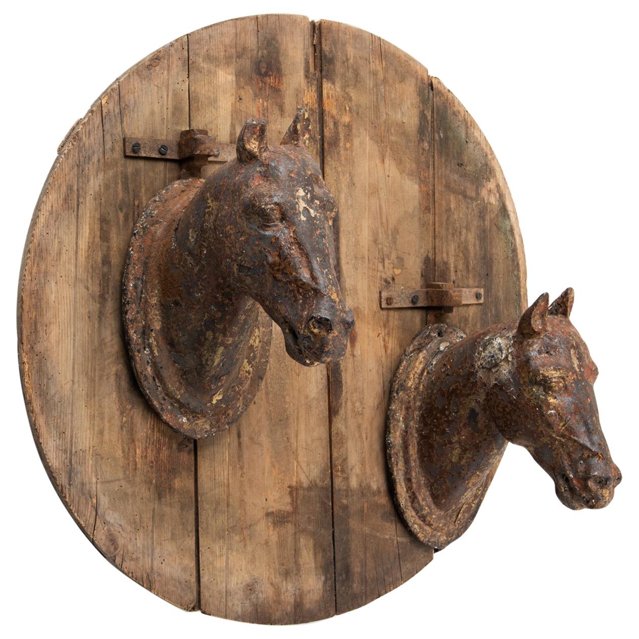 Cast Iron Horse Stable Sign, France, circa 1800