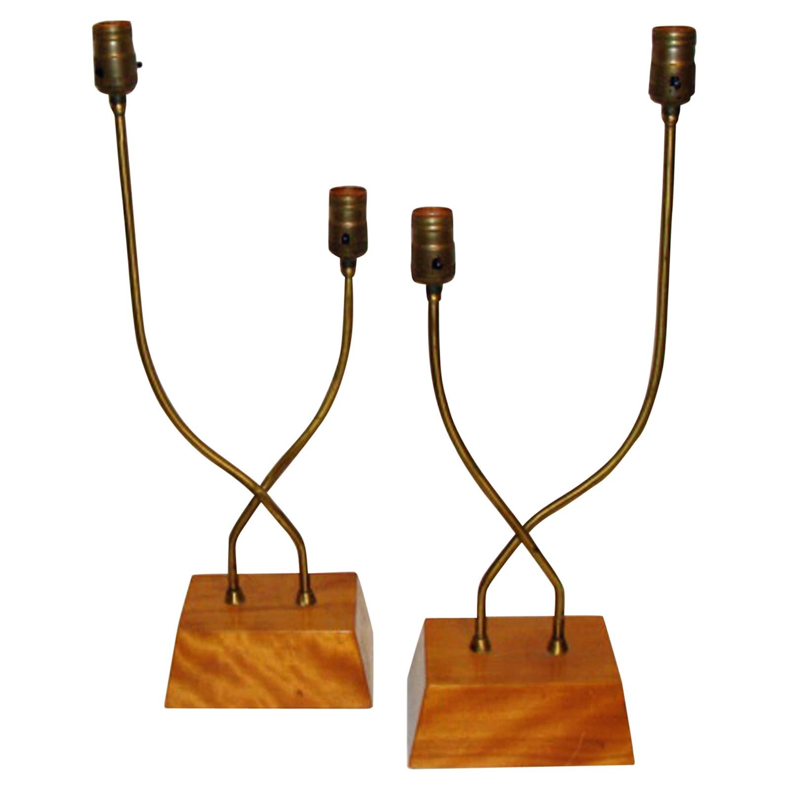 Unusual Pair of Heifetz Table Lamps For Sale
