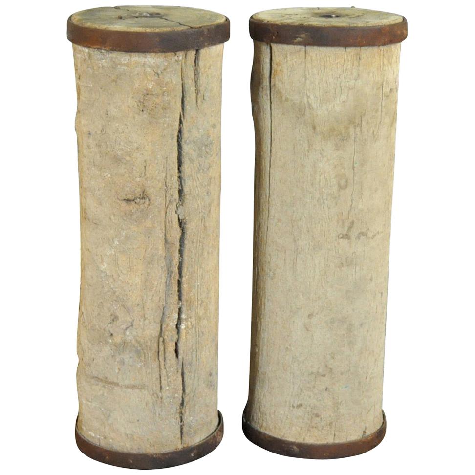 Pair of French 19th Century Agricultural Elements, Pedestals