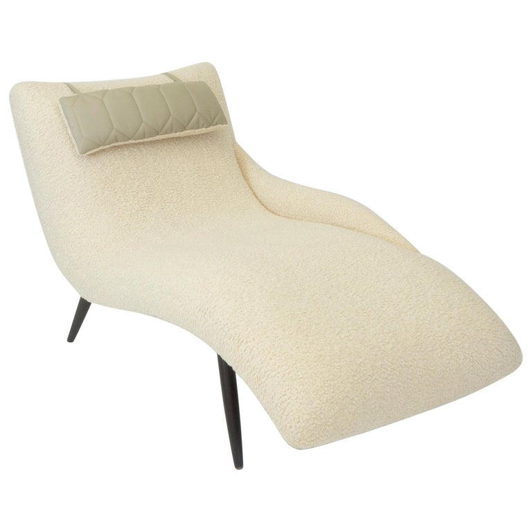 Wooly Modern Chaise Lounge For Sale