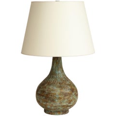 Mid-century Verdigris Ceramic Table Lamp