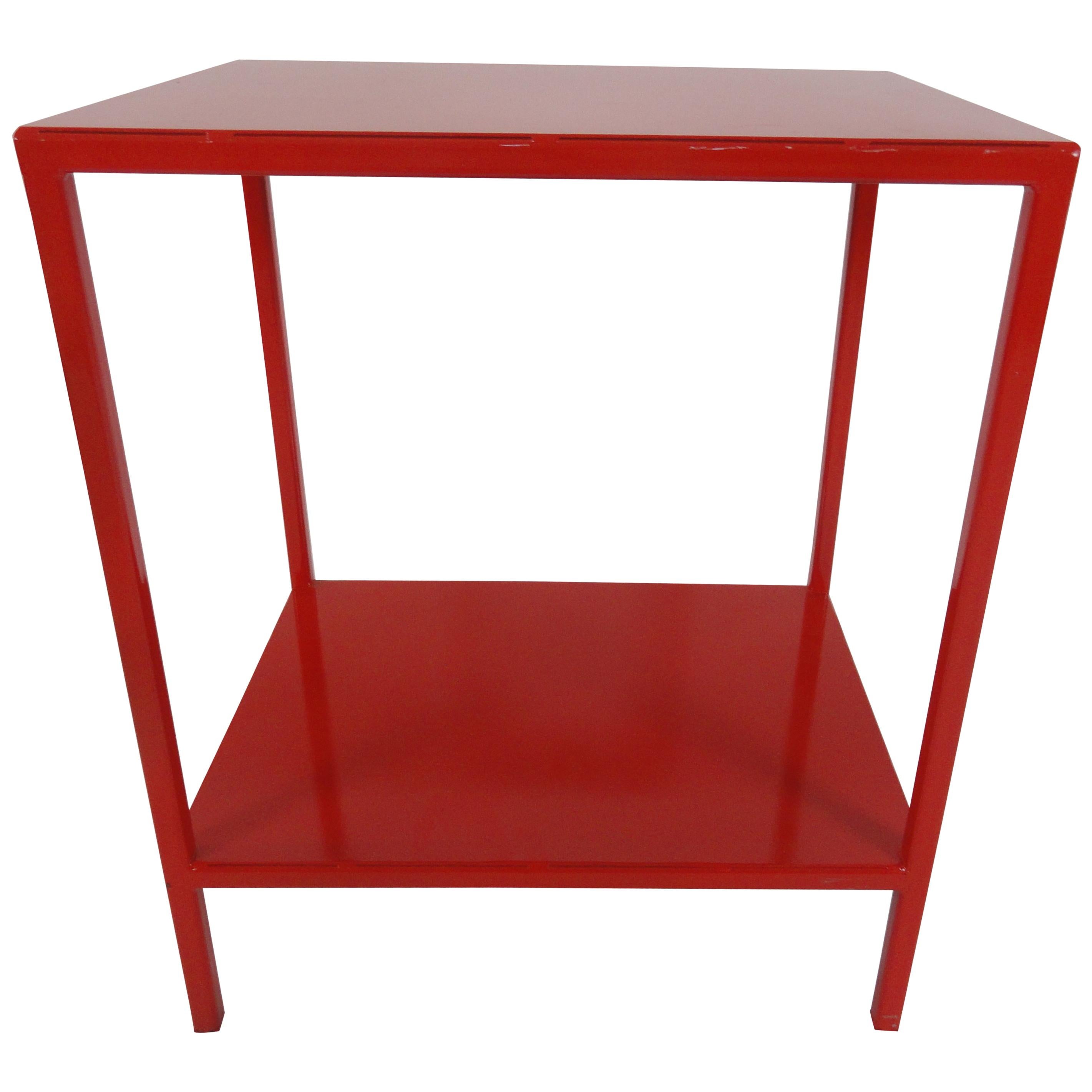 Baldwin Side Table, Red For Sale