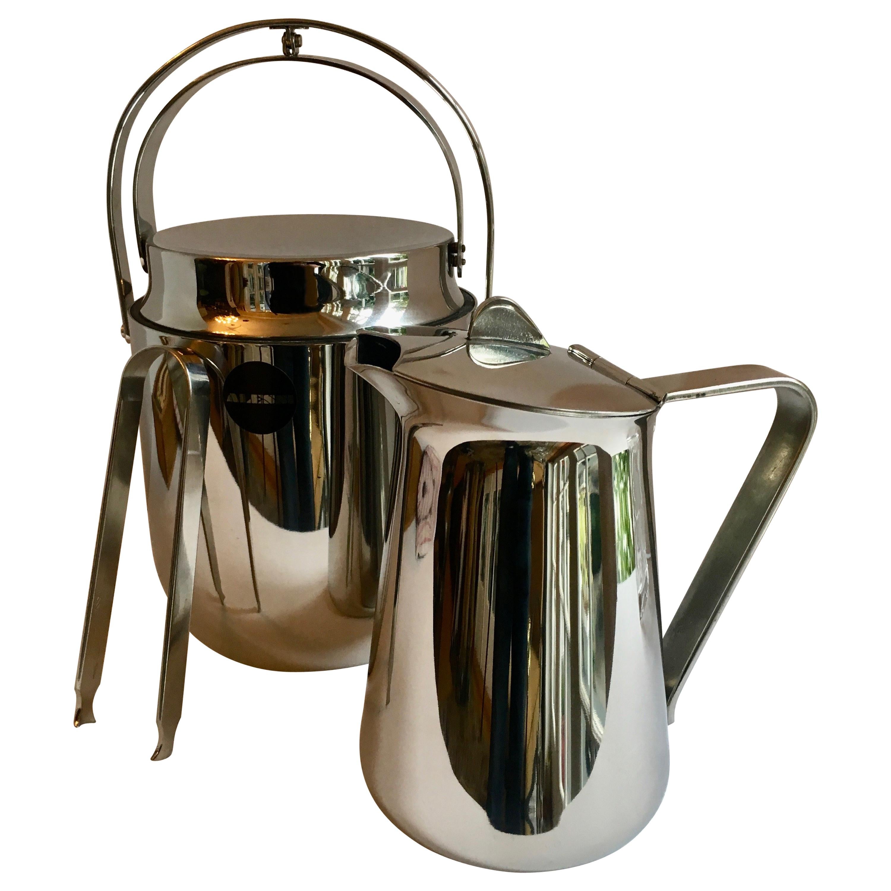 Alessi Ice Bucket Tongs and Pitcher