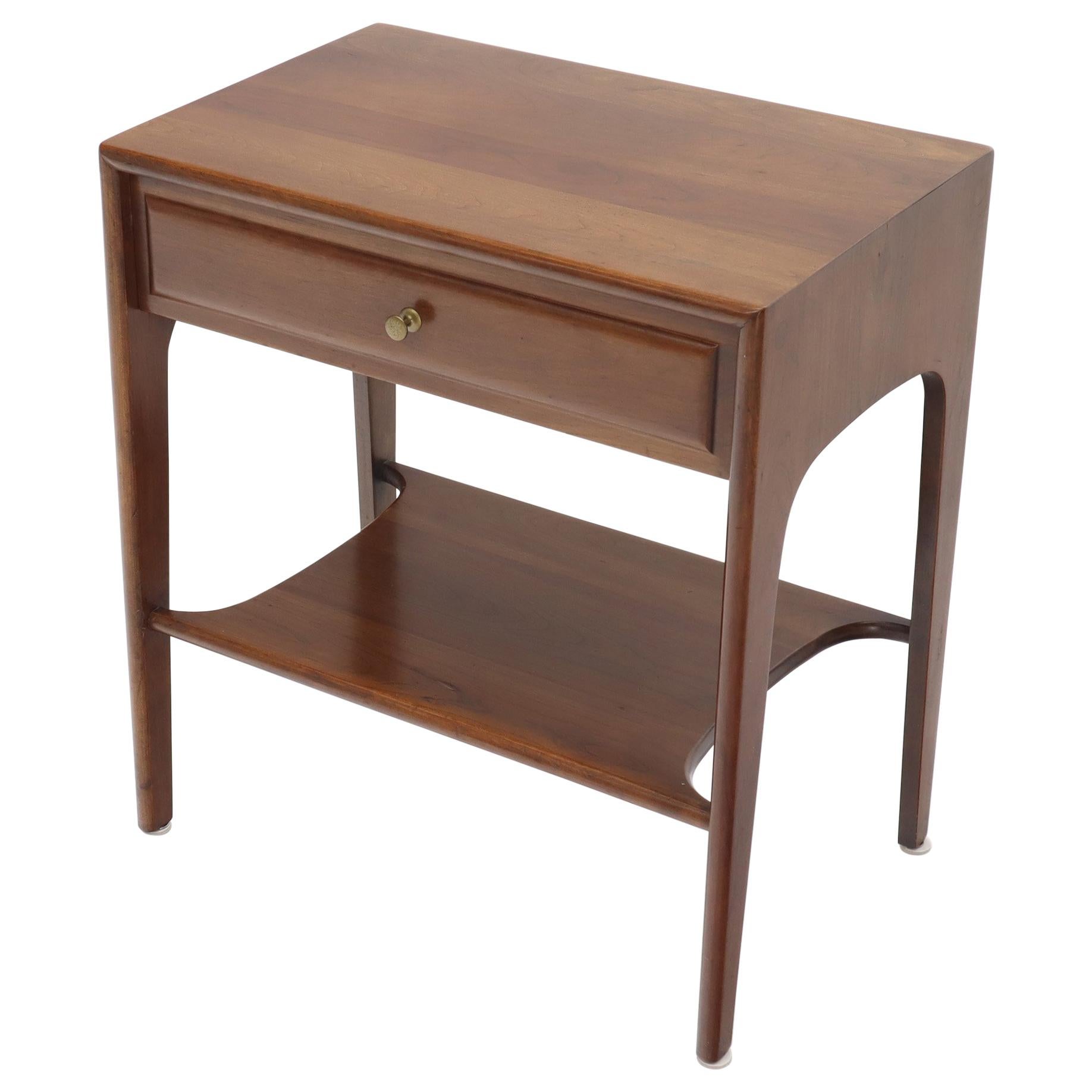 Solid Cherry One Drawer End Table Nightstand Mid-Century Modern