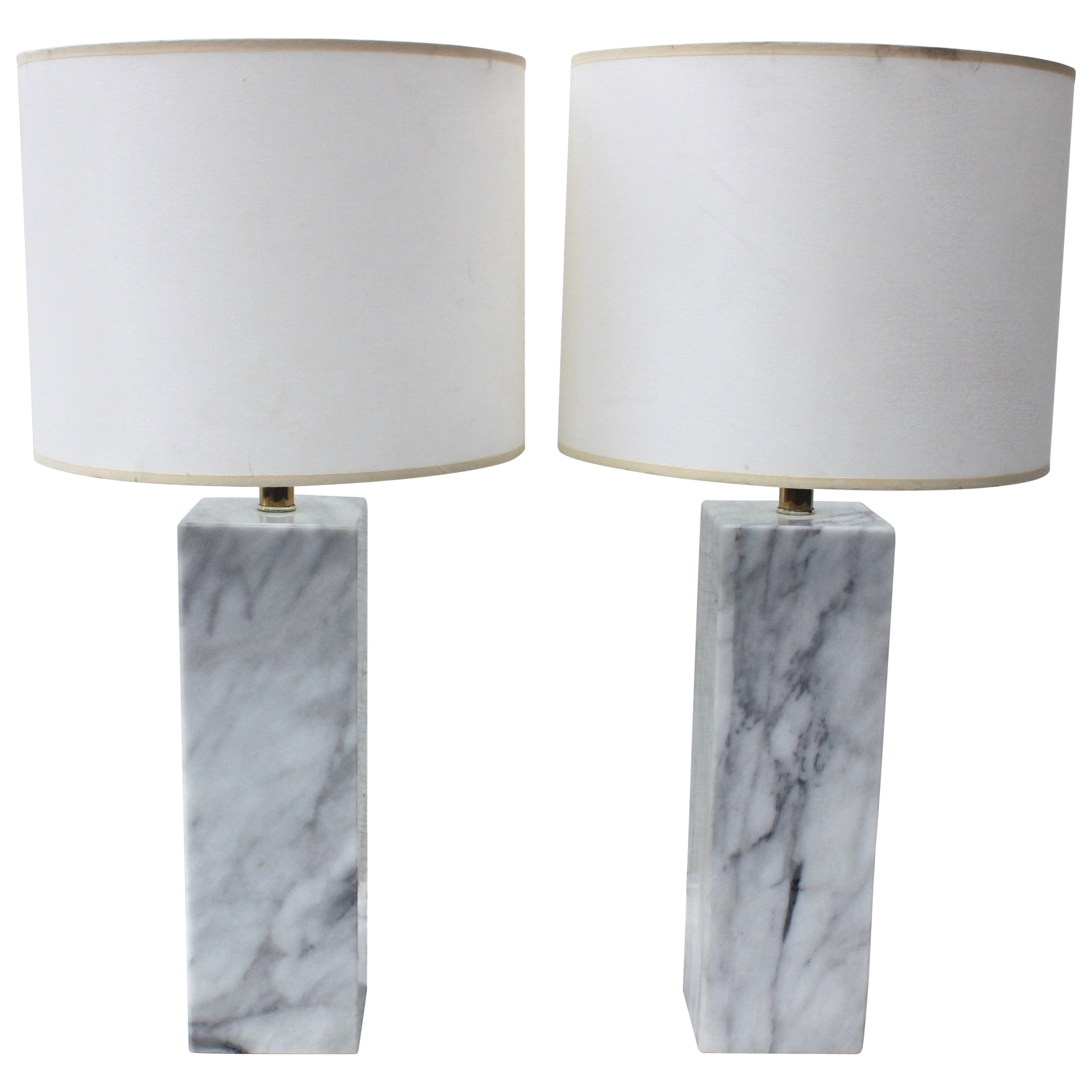 pair of 1950's Vermont Marble Co. Table Lamps at 1stDibs