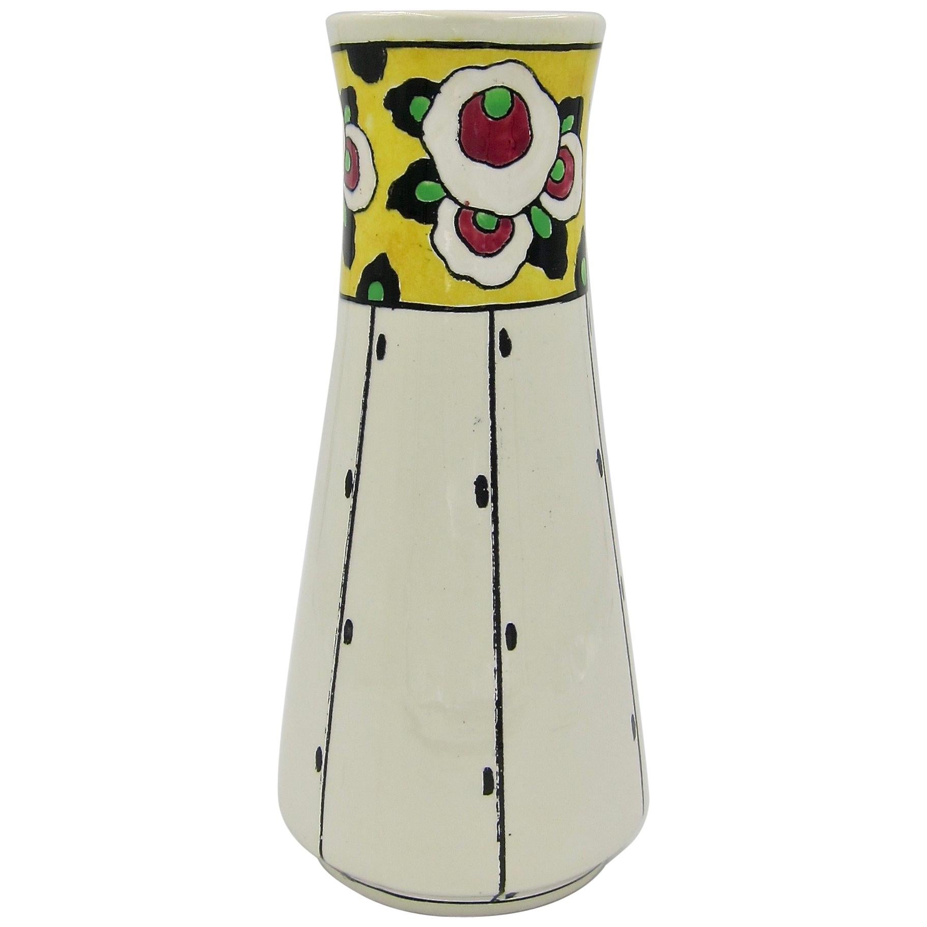 Hand Painted Art Deco Boch Freres La Louvière Vase