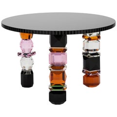 Orlando Table contemporaine en cristal