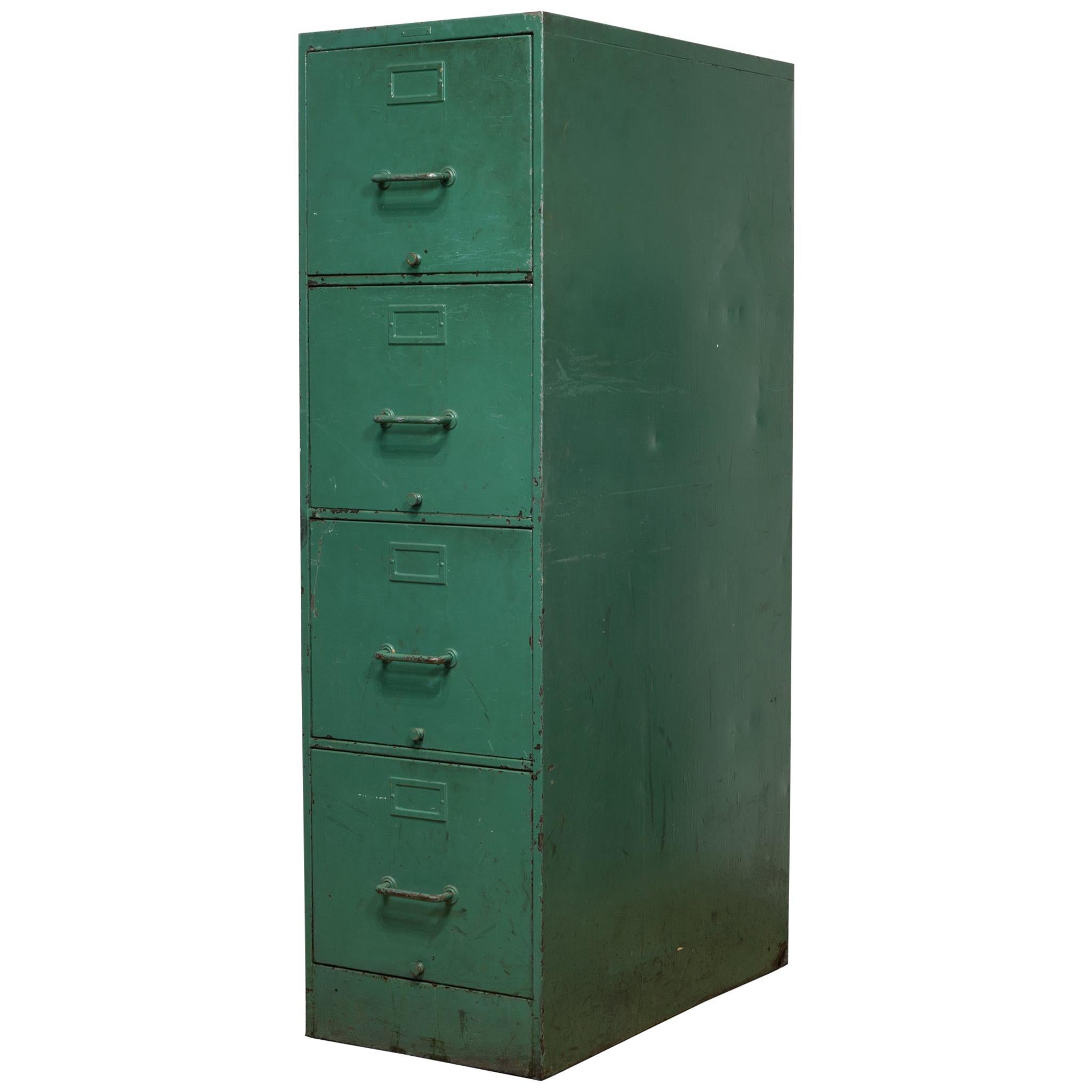 Vintage Metal Filing Cabinet, circa 1940-1950